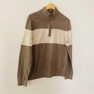 Banana republic size large khaki 1/4 zip sweater